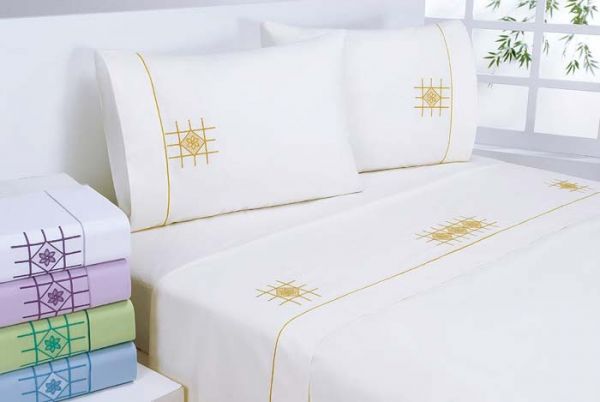 Jogo de Cama Dália Bordado